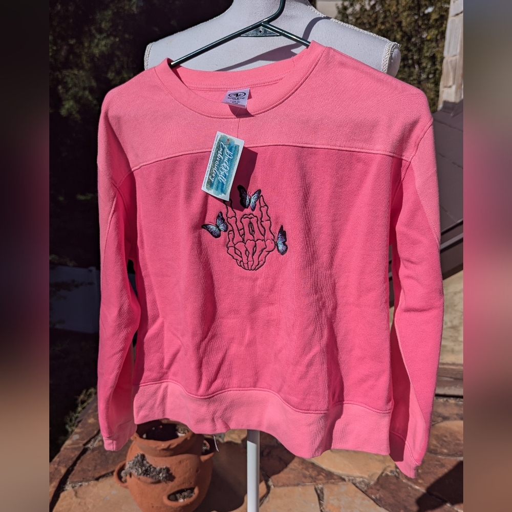 NWT Custom Embroidered Girls Size 10/12 Sweatshirt